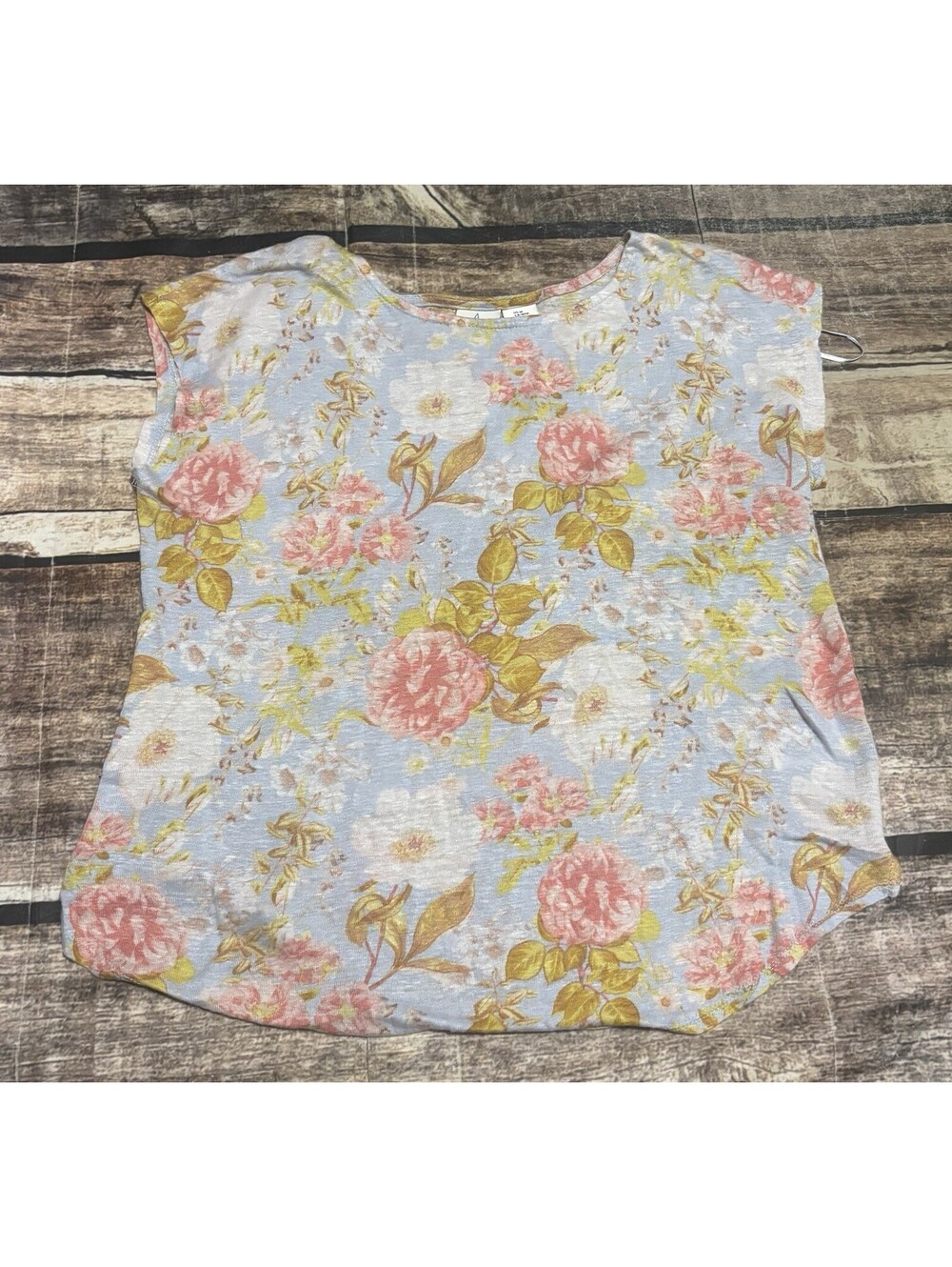 Joie Top Womens Medium Linen Floral Boho